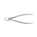 Side profile of Power Atraumatic Extraction Forceps #151 F2P for lower premolar extractions with standard handle