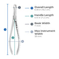 Power Atraumatic Extraction Forceps – Universal F6P, Upper Molars – Compact Handle