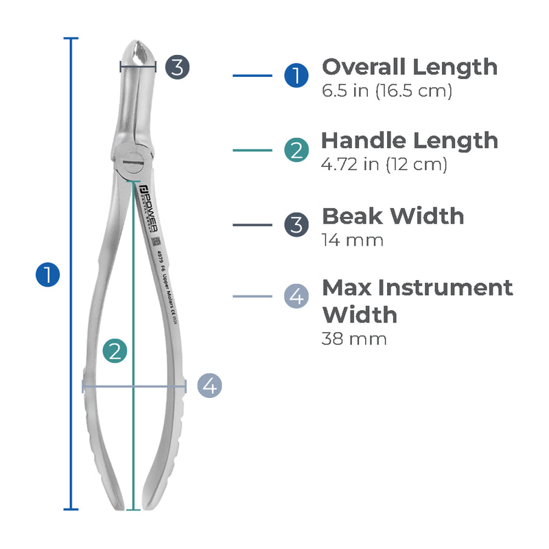 Power Atraumatic Extraction Forceps – Universal F6P, Upper Molars