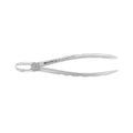 Full side profile of Power Universal F7CP lower molar atraumatic extraction forceps with modified cowhorn design