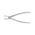 Isolated view of Power Universal F7CP lower molar atraumatic extraction forceps with modified cowhorn profile
