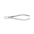 Side profile of Power Universal F7CP lower molar atraumatic extraction forceps with modified cowhorn profile and compact handle