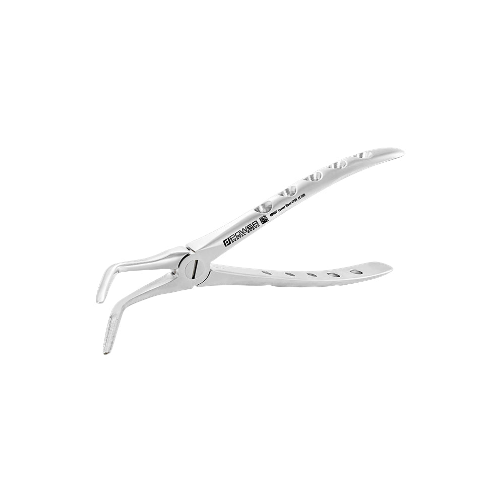 Handle detail of Power Root Extraction Forceps showing ergonomic profile (SKU 4994T)