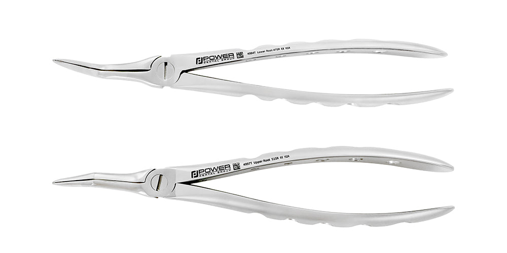 Power Root Forceps Kit – Upper & Lower, Set of 2 (Long & Thin)
