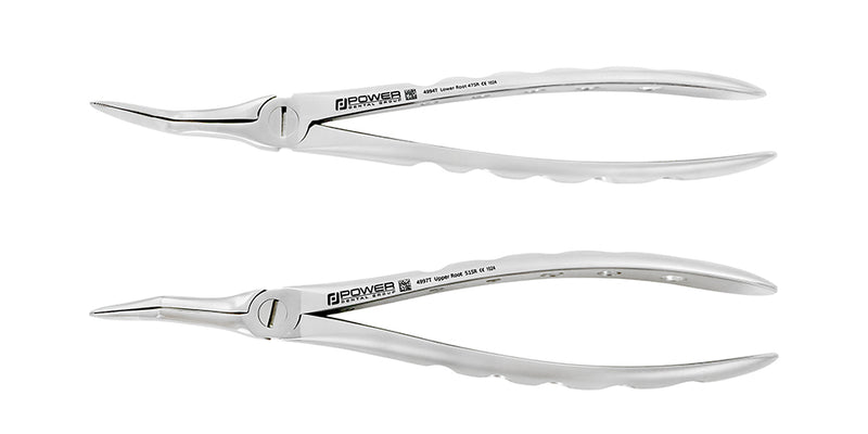 Power Root Forceps Kit – Upper & Lower, Set of 2 (Long & Thin)