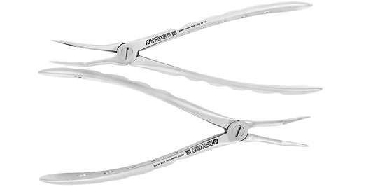 Power Root Extraction Forceps Kit – Upper & Lower, Slim Beaks, Set of 2
