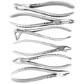 Kit de forceps d'extraction universels atraumatiques Power – Manche compact – Jeu de 6