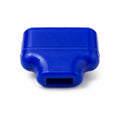 Close-up of thick blue silicone replacement pad for Power Fulcrum forceps