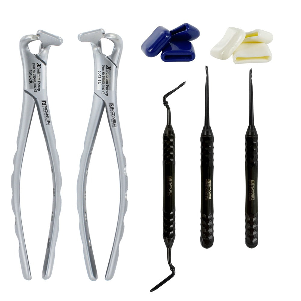 Power Fulcrum Forceps Kit – Set of 5, Atraumatic Extraction | Power Dental Group