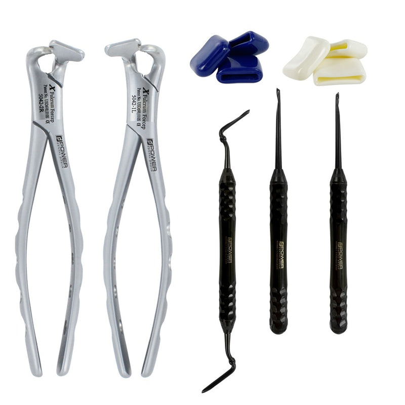 Power Fulcrum Forceps Kit – Set of 5, Atraumatic Extraction | Power Dental Group