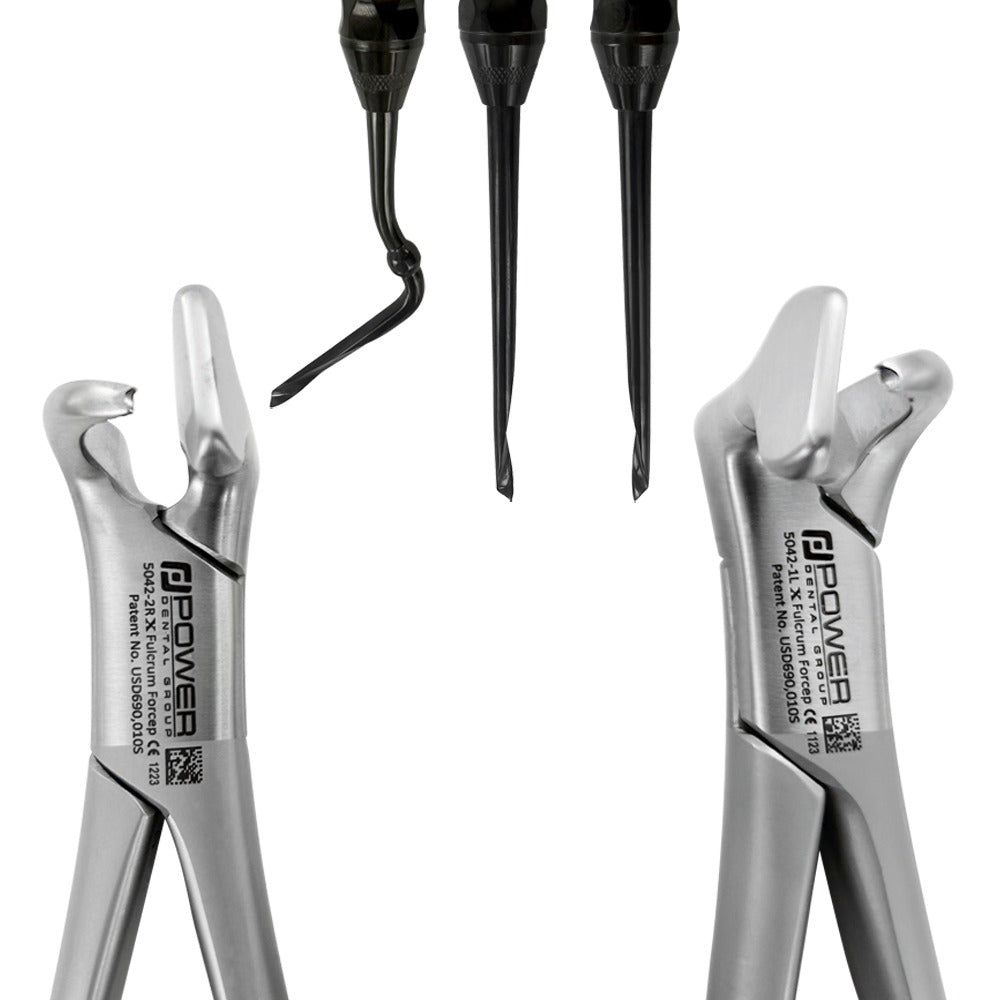 Power Fulcrum Forceps Kit – Set of 5, Atraumatic Extraction | Power Dental Group