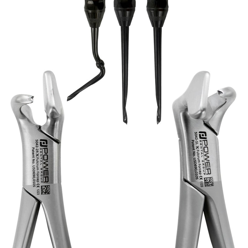 Power Fulcrum Forceps Kit – Set of 5, Atraumatic Extraction | Power Dental Group