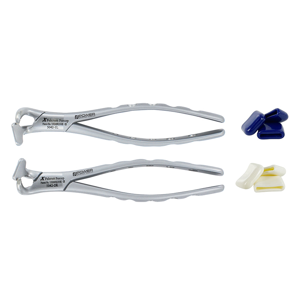 Power Fulcrum Extraction Forceps Kit – Left & Right, Atraumatic Extraction, Set of 2