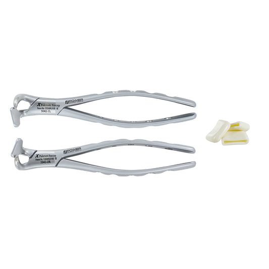Power Fulcrum Extraction Forceps Kit – Left & Right, Atraumatic Extraction, Set of 2
