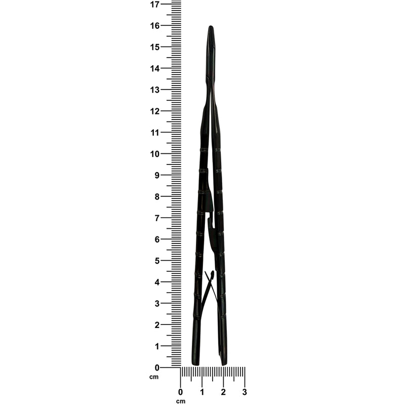 Power Castroviejo Needle Holder – Straight, Open Back, 6.3 in (16 cm) – Black Titanium, Tungsten Carbide
