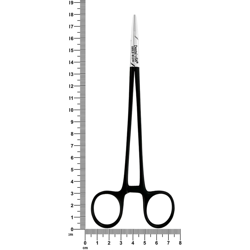 Crile-Wood Needle Holder – Straight, 7.1 in (18 cm) – Black Edition, Tungsten Carbide