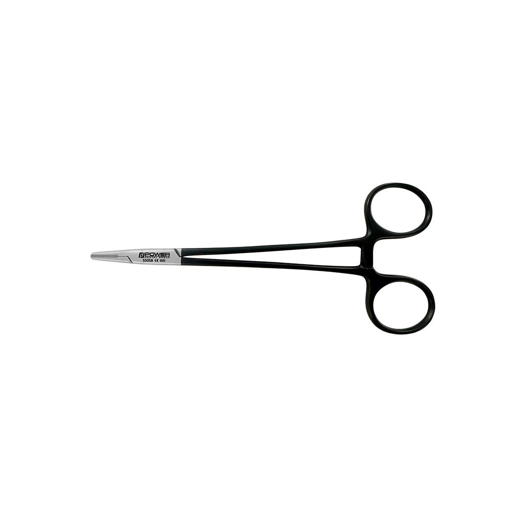 Crile-Wood Needle Holder – Straight, TC Jaws, 15 cm – Black Edition