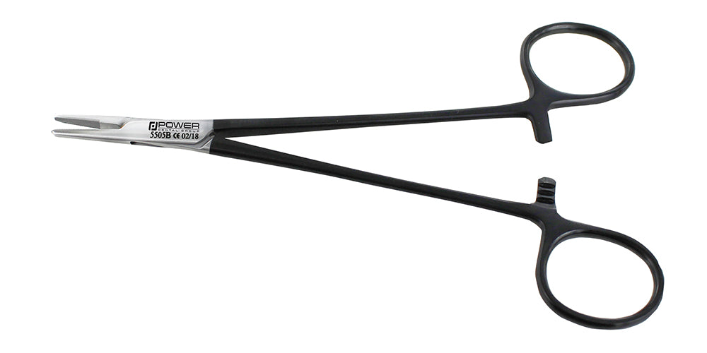 Crile-Wood Needle Holder – Straight, TC Jaws, 15 cm – Black Edition