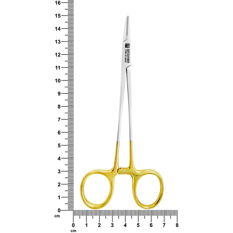 Crile-Wood Needle Holder – Curved, 5.9 in (15 cm) – Tungsten Carbide