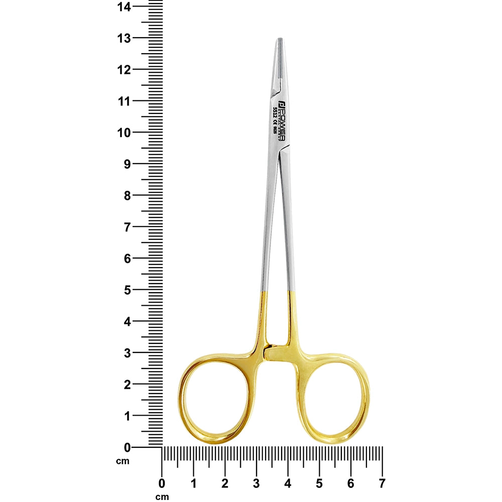 Halsey Needle Holder – Straight, 5.1 in (13 cm) – Tungsten Carbide
