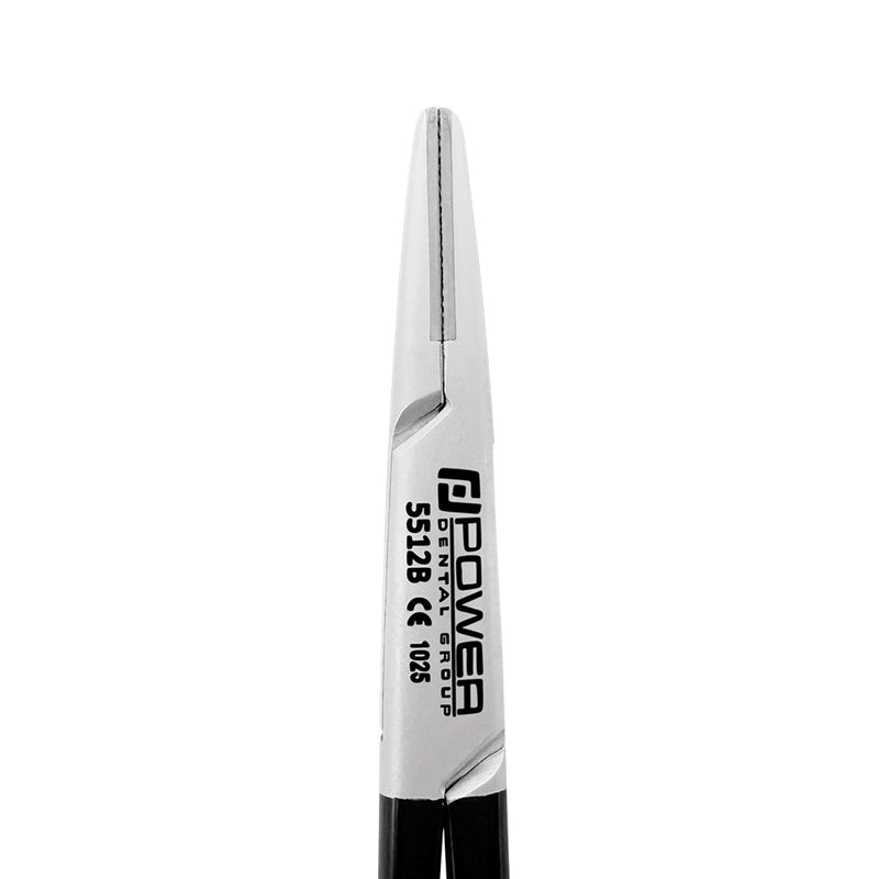 Halsey Needle Holder – Straight, 4.9 in (12.5 cm) – Black Edition, Tungsten Carbide