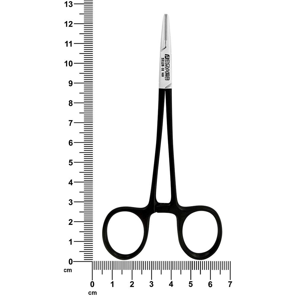 Halsey Needle Holder – Straight, 4.9 in (12.5 cm) – Black Edition, Tungsten Carbide