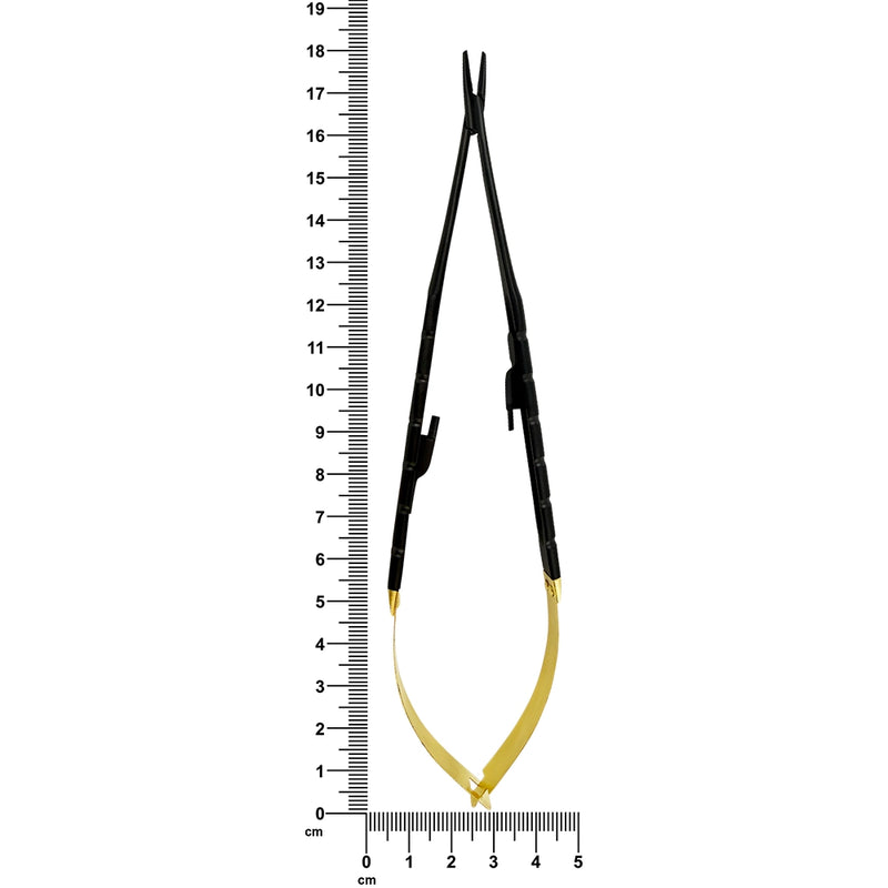 Portaagujas recto Castroviejo – Edición Negra, 18 cm 