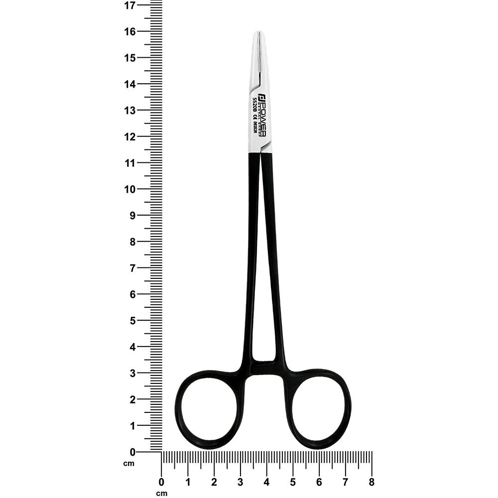 Porte-aiguille droit Mayo-Hegar – Édition noire, 16 cm