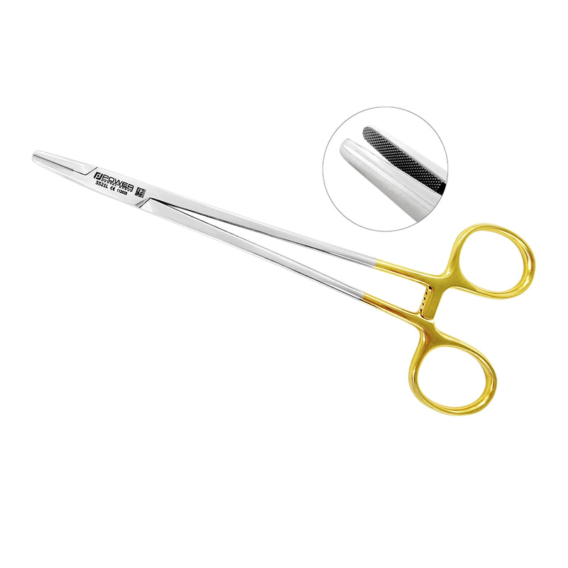 Porte-aiguille droit Mayo-Hegar – Acier doré, 20 cm (T/C)