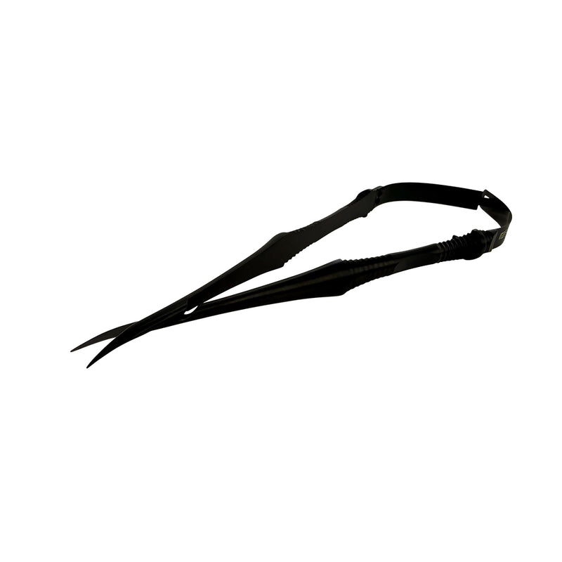 Power Castroviejo Micro Surgery Scissors – Curved, 7.1 in (18 cm) – Black Titanium