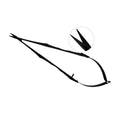 Power Castroviejo Micro Surgery Tissue Cutting Scissors – Curved, 7.1 in (18 cm) – Black Titanium