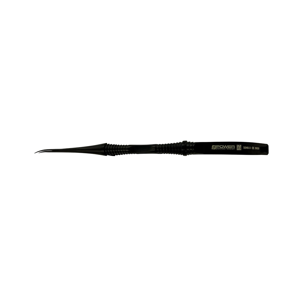 Power Castroviejo Micro Surgery Scissors – Curved, 7.1 in (18 cm) – Black Titanium