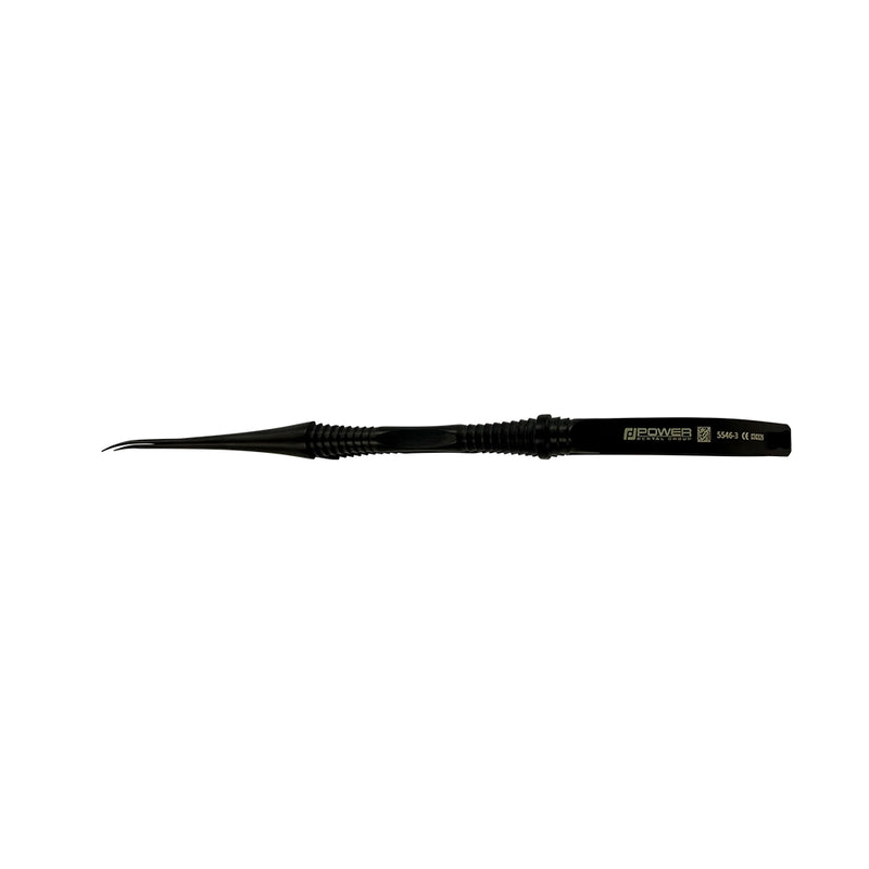 Power Castroviejo Micro Surgery Scissors – Curved, 7.1 in (18 cm) – Black Titanium
