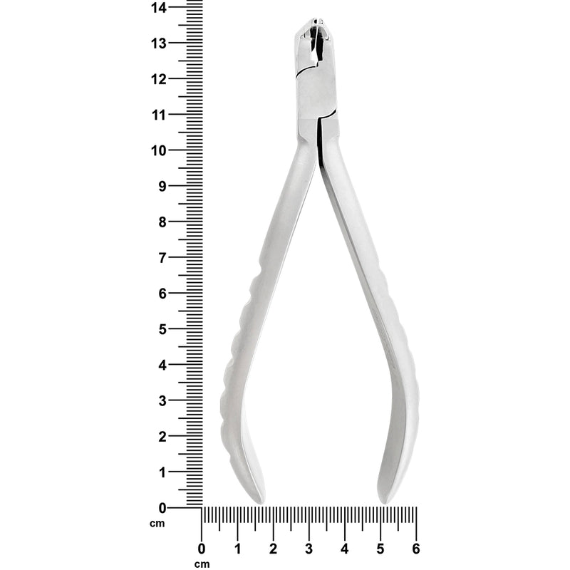 Alicates de corte distal para ortodoncia T/C, sujeción de seguridad, 13,5 cm, tamaño máximo de corte del alambre: 0,020/0,018/0,025 