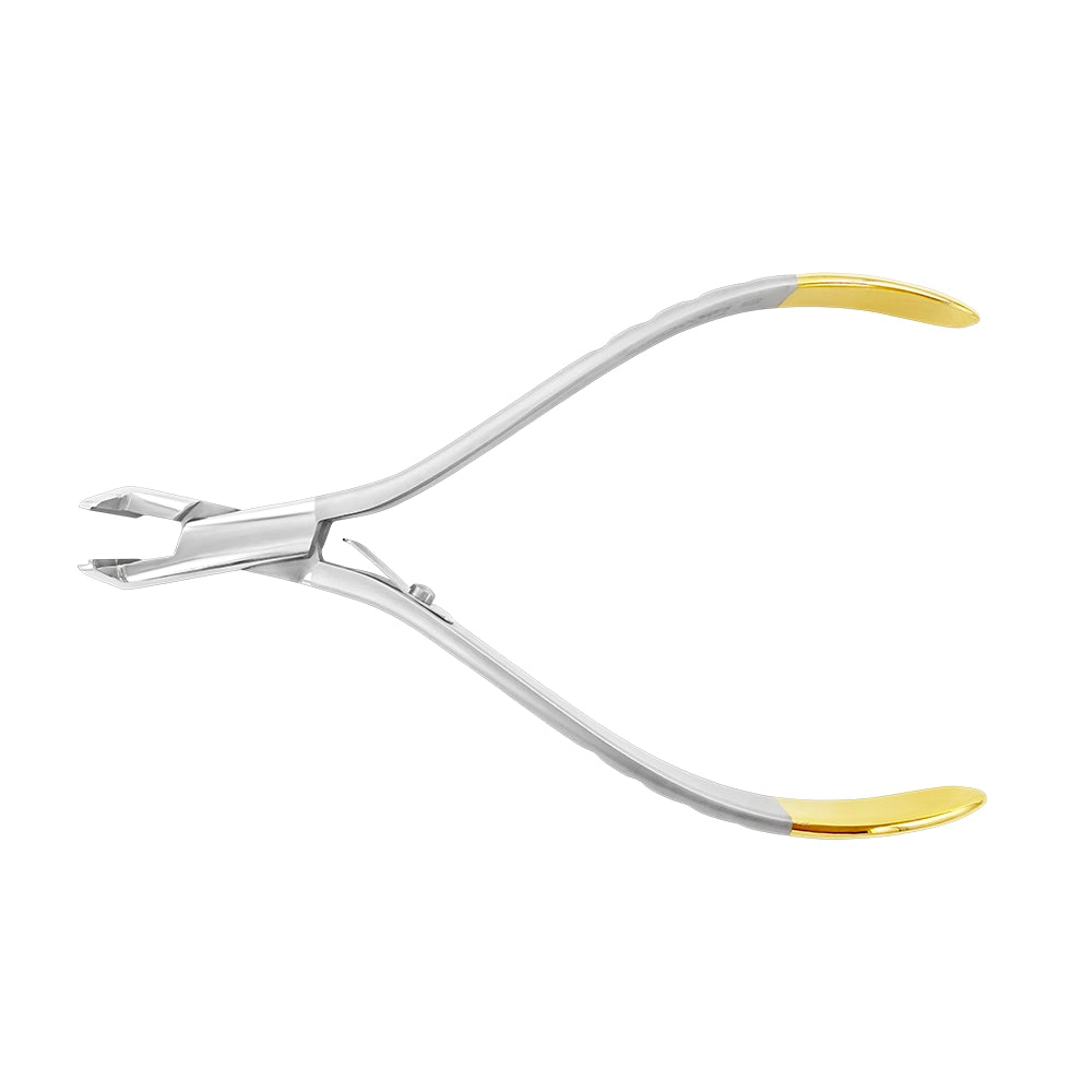 Alicates de corte distal para ortodoncia T/C, sujeción de seguridad, mango largo, 14,5 cm, tamaño máximo de corte del alambre: 0,020/0,018/0,025 