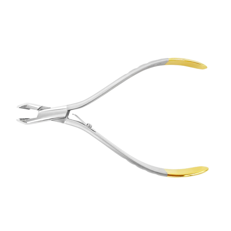 Alicates de corte distal para ortodoncia T/C, sujeción de seguridad, mango largo, 14,5 cm, tamaño máximo de corte del alambre: 0,020/0,018/0,025 
