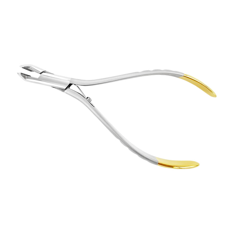 Alicates de corte distal para ortodoncia T/C, sujeción de seguridad, mango largo, 14,5 cm, tamaño máximo de corte del alambre: 0,020/0,018/0,025 