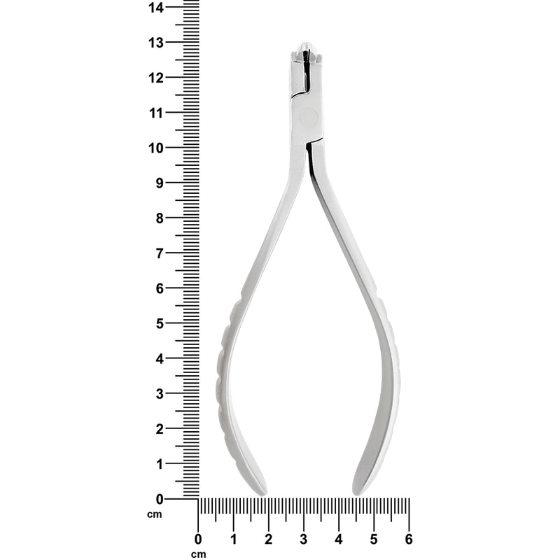 Alicates de corte distal para ortodoncia T/C, sujeción de seguridad fina, 12,5 cm, tamaño máximo de corte del alambre: 0,020/0,018/0,025 