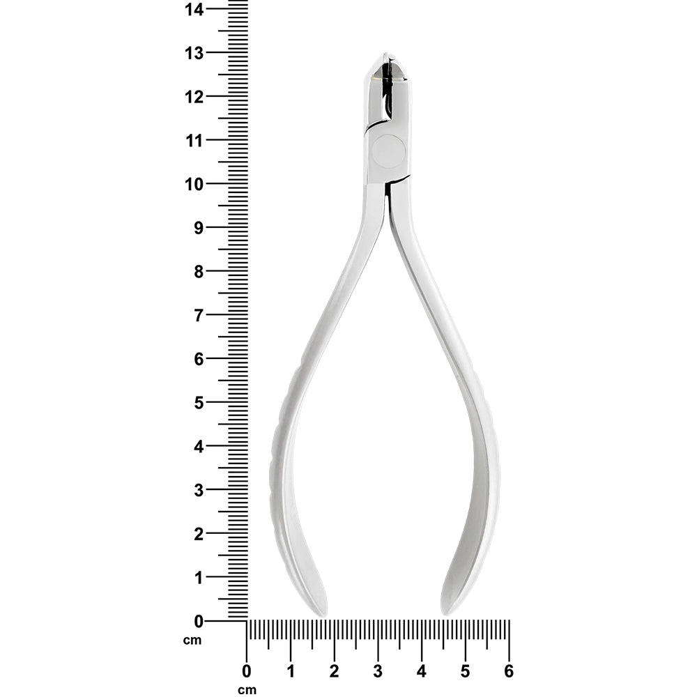 Alicates de corte distal para ortodoncia, T/C, sujeción de seguridad, 12 cm, tamaño máximo de corte del alambre: 0,020/0,018/0,025 