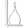 Cortador de ligaduras de ortodoncia recto y delgado, T/C, 13 cm, corte máximo de alambre blando de 0,020 mm 