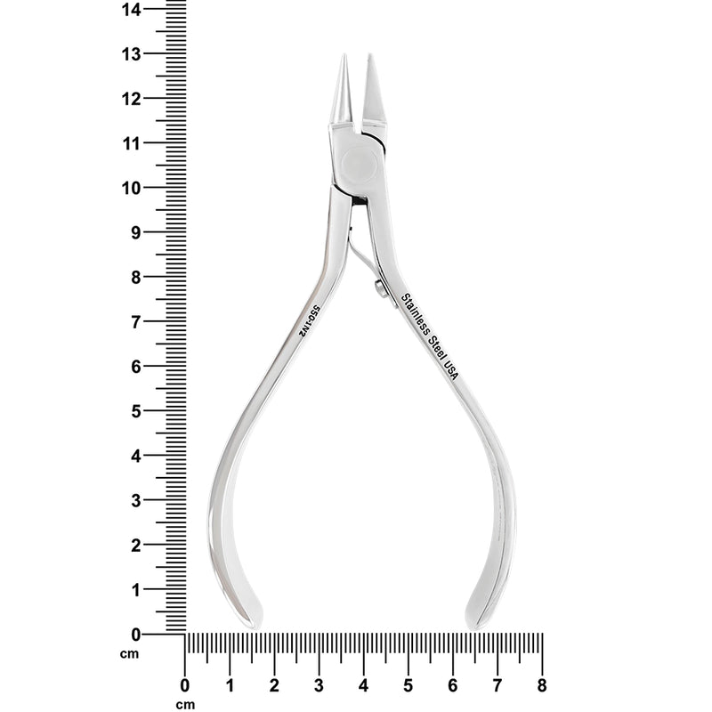 Pince orthodontique à bec long 13 cm, 1 rainure