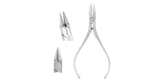 ORTHODONTIC PLIER BIRD LONG BEAK 13cm (1 GROOVE) FLAT ERGONOMIC HANDLE