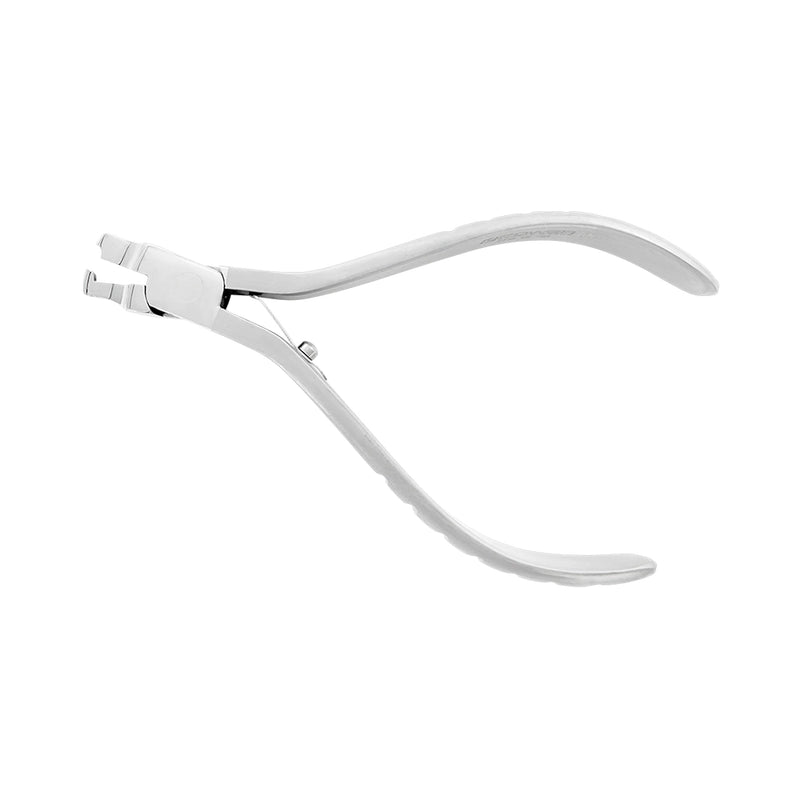 Sertissage de couronnes et de bagues orthodontiques avec une pince