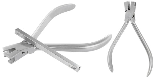 ORTHODONTIC PLIER TORQUE BENDING PLIER TWIN HEAD with key 0.019 / 0.022 (P05-01)