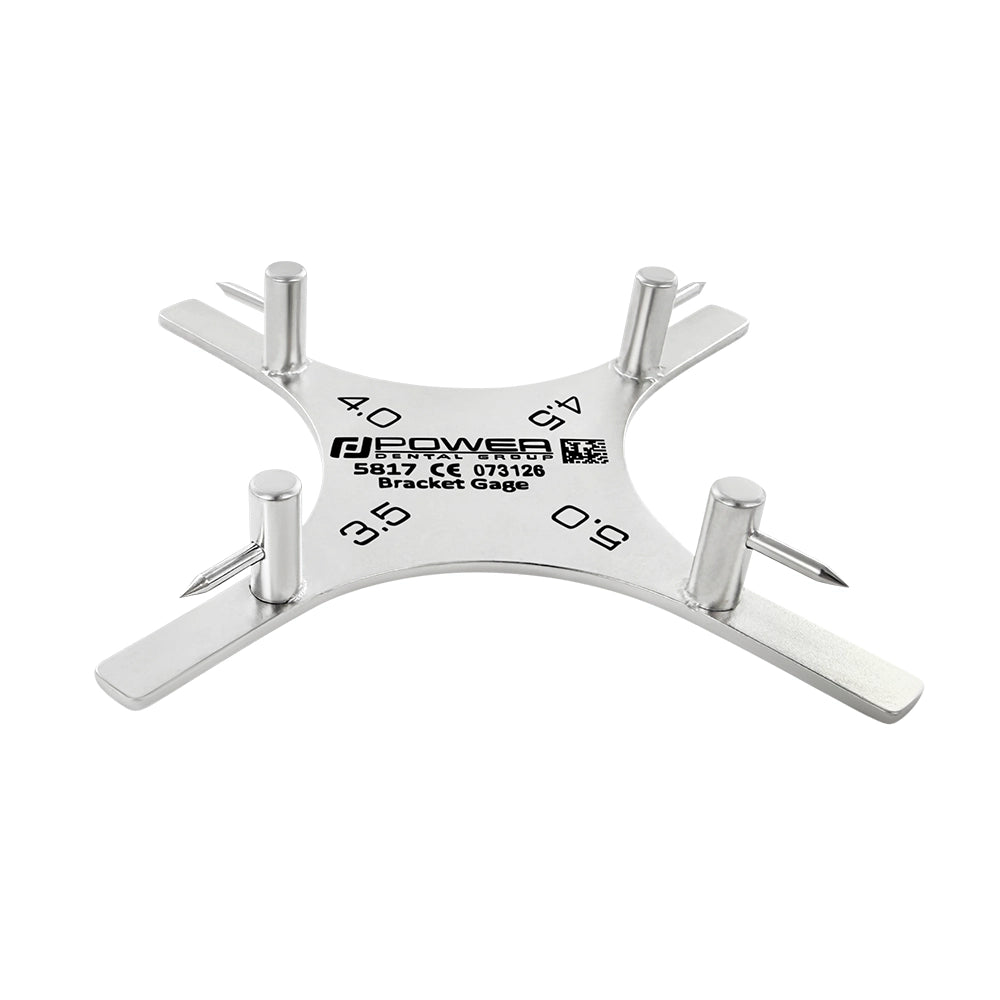 Jauge de positionnement des brackets orthodontiques