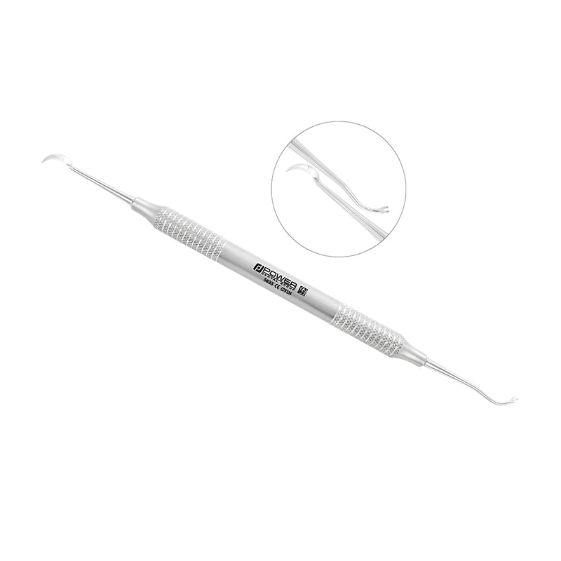 Instrumentos de ortodoncia: colocador de bandas y raspador