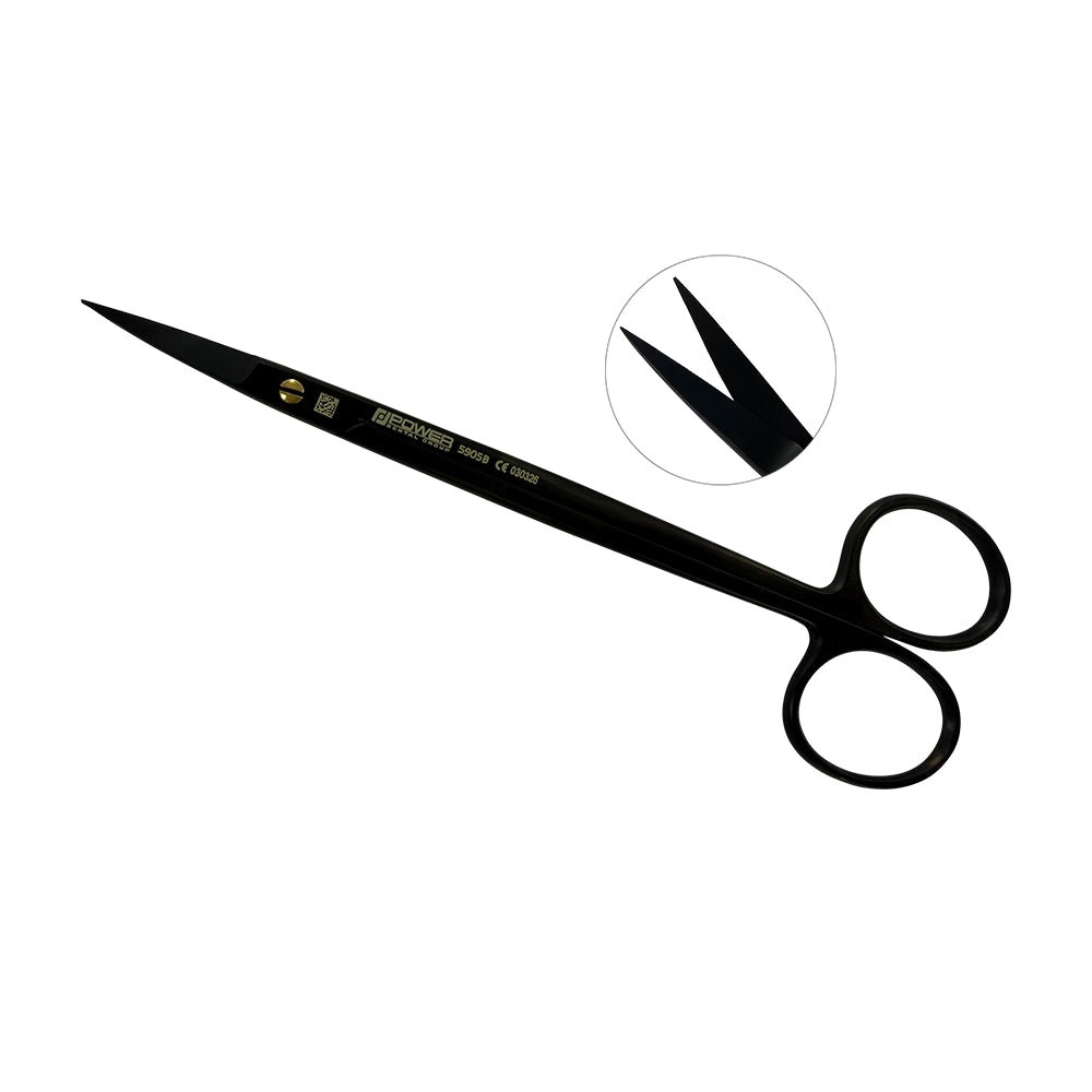 Ciseaux à sutures Kelly Super Cut – Courbes, 6,3 po (16 cm) – Titane noir