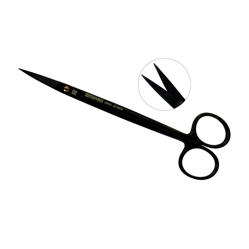 Ciseaux à sutures Kelly Super Cut – Courbes, 6,3 po (16 cm) – Titane noir