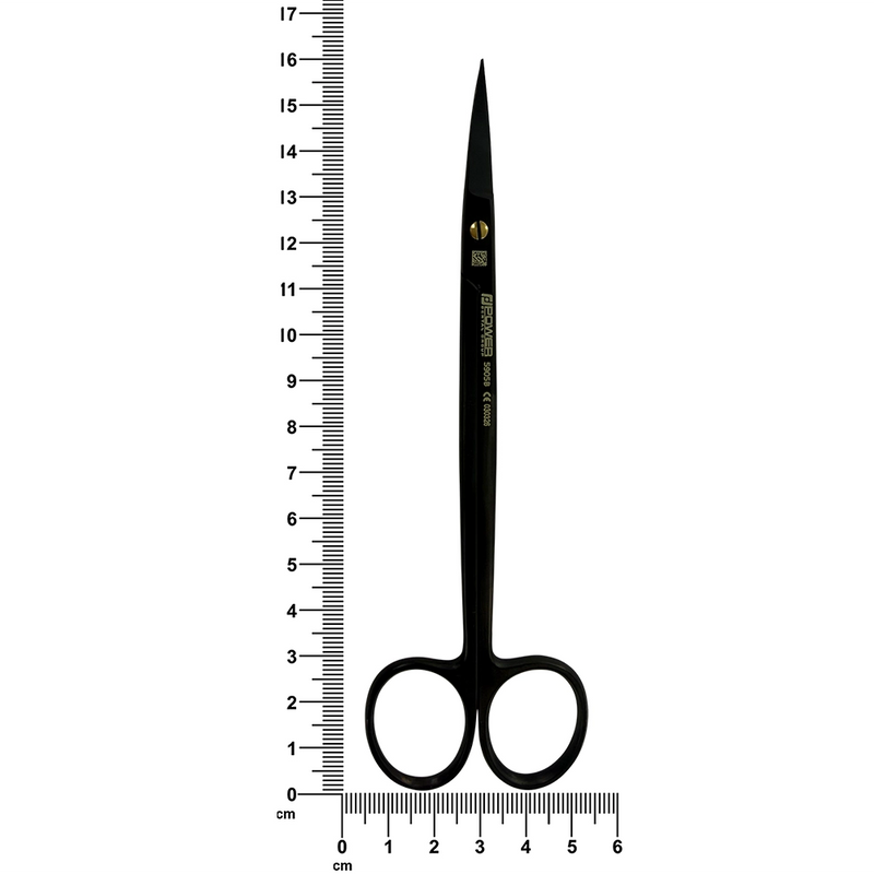 Ciseaux à sutures Kelly Super Cut – Courbes, 6,3 po (16 cm) – Titane noir