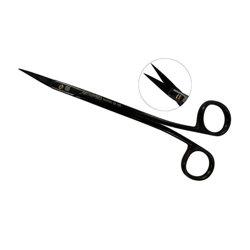 Tijeras Power Bow Dean – Curvas, 6.9 in (17.5 cm) – Titanio Negro